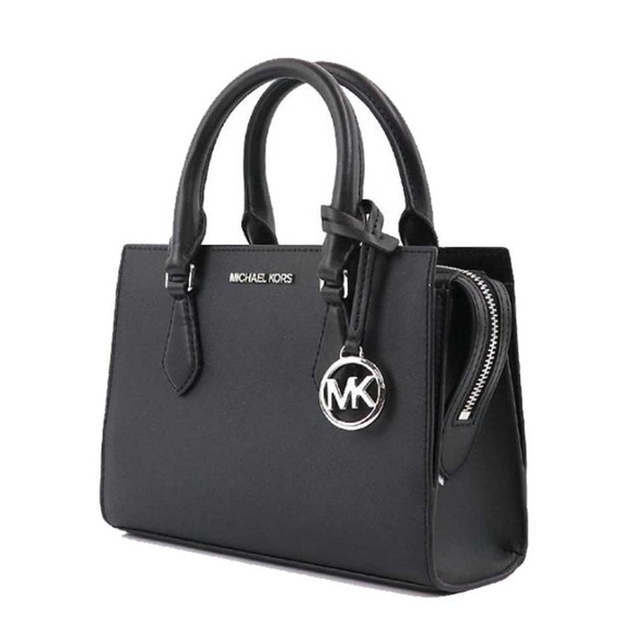 Michael Kors Sheila Small Center Zip Satchel Shoulder Crossbody Bag 
Black - Picture 2 of 13
